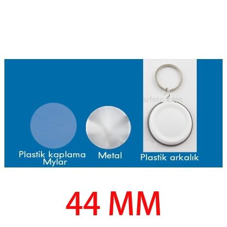 44 Mm Anahtarlik Buton Rozet Malzemesi